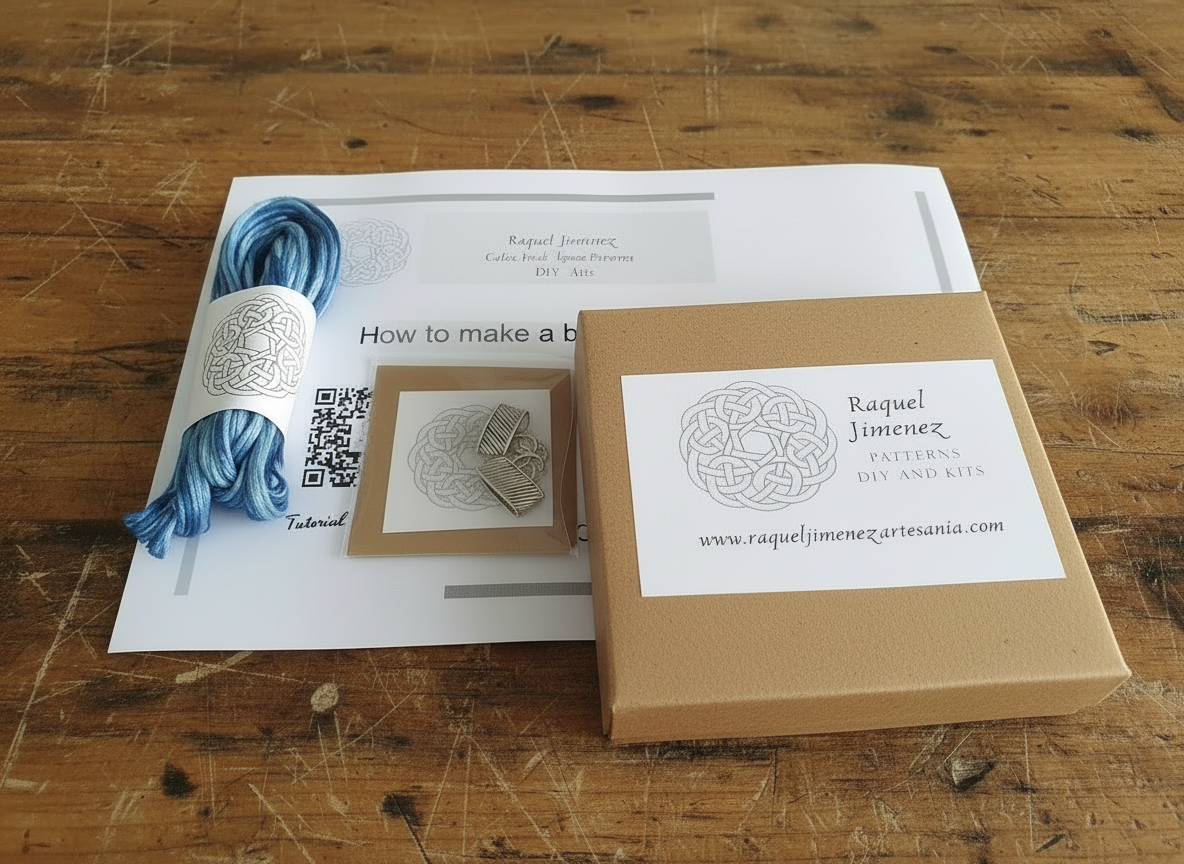Kit  con instrucciones para hacer una pulsera trenzada facil