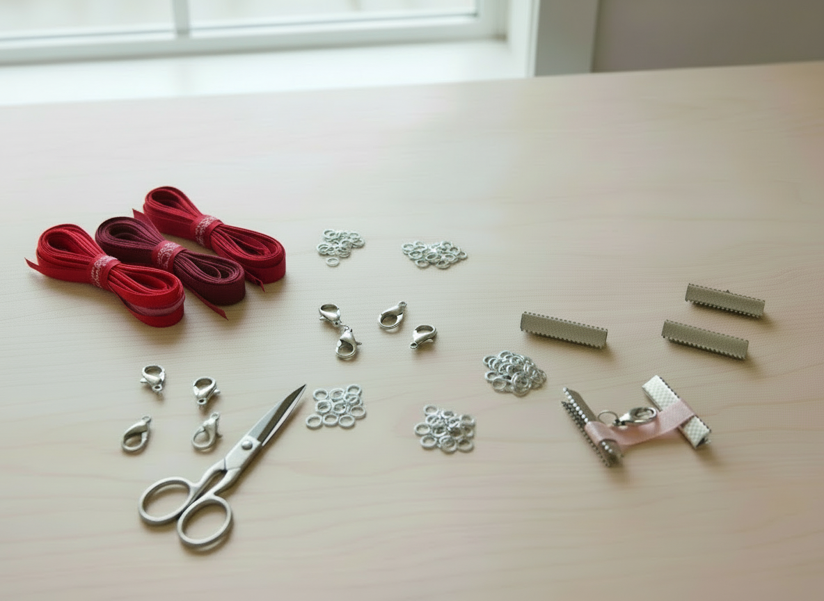 Kit and tutorial with materials to make a macramé sailor knot bracelet