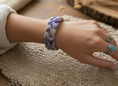 Kit et tuto pour bracelet fil tressé multicolore