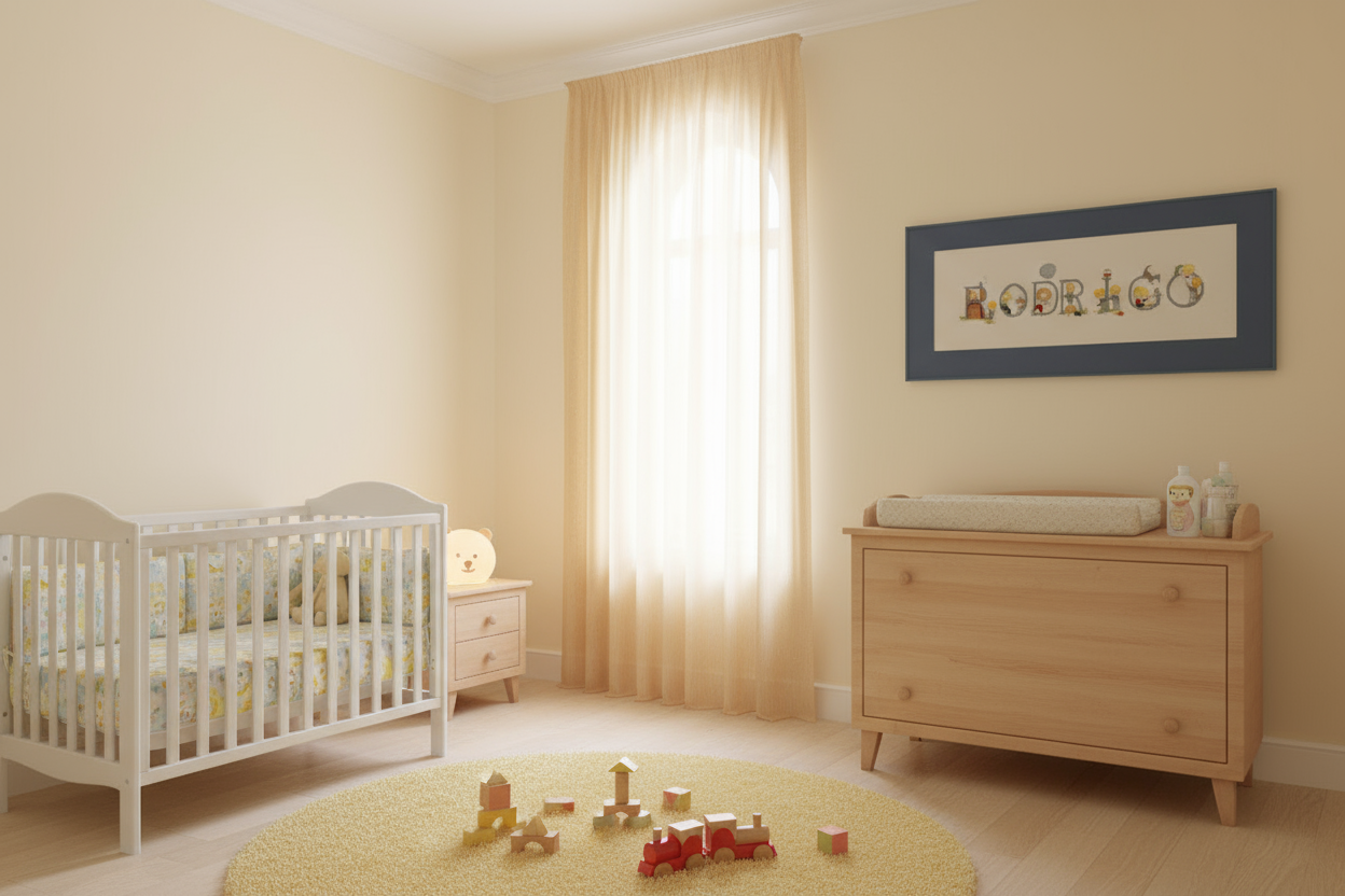 Graphic and pattern of the complete alphabet of 52 cross-stitch letters with designs for boys and girls