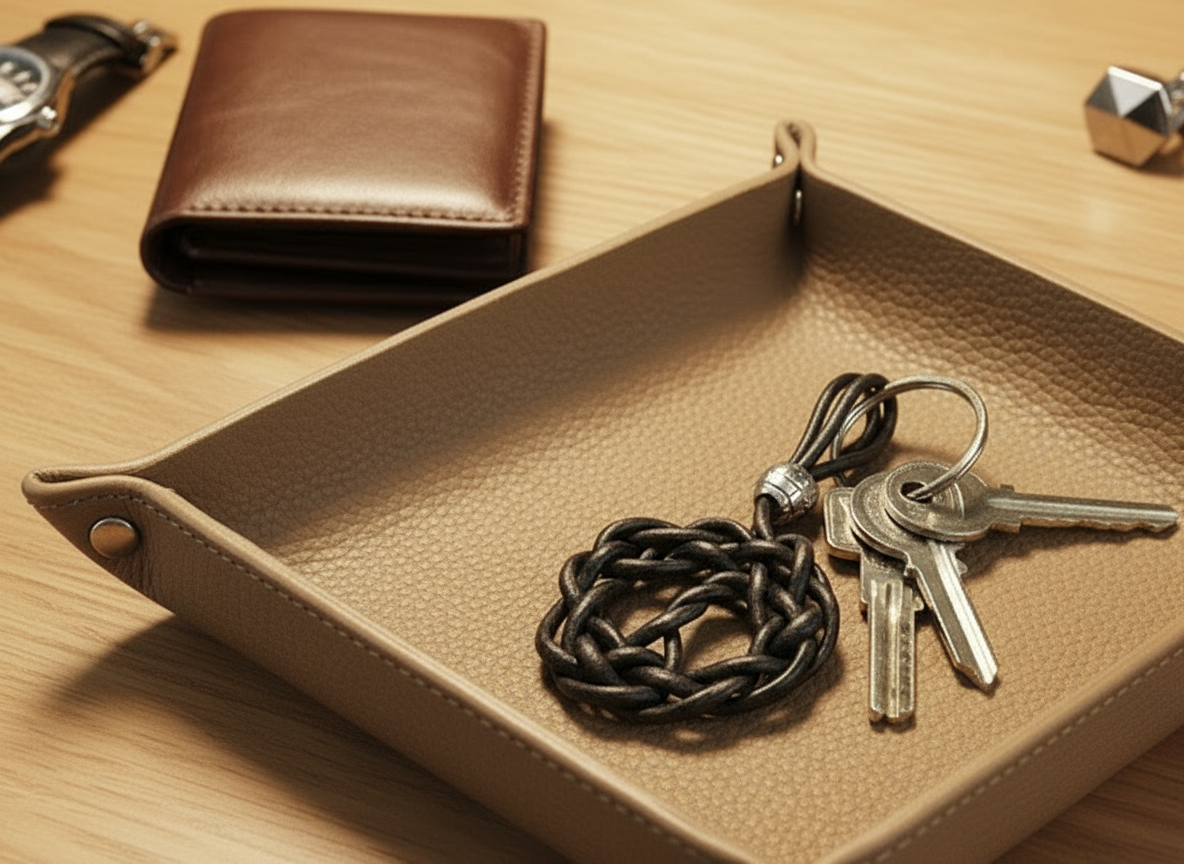 Llavero de cuero con símbolo celta árbol de la vida