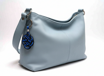 Porte-clés tressé en cuir avec nœud celtique Eternal Love