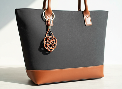 Porte-clés tressé en cuir avec nœud celtique Eternal Love