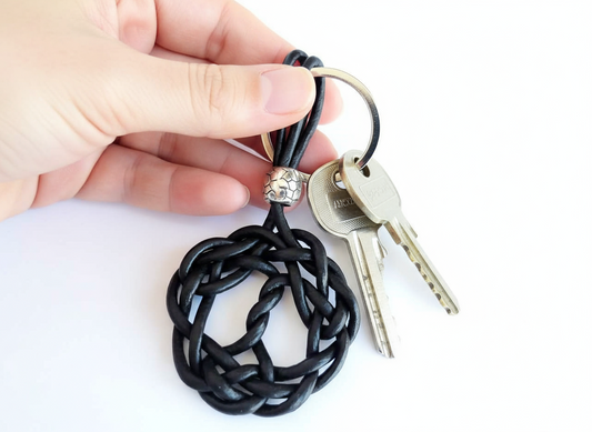 Llavero de cuero con símbolo celta árbol de la vida