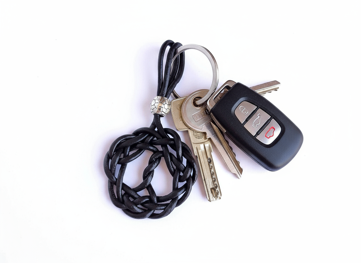 Llavero de cuero con símbolo celta árbol de la vida