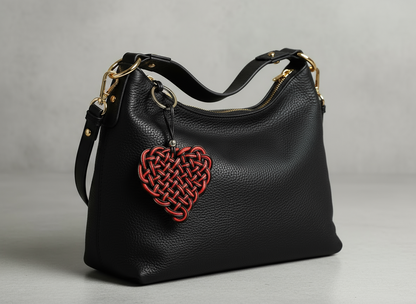 charm para bolso con forma de corazón