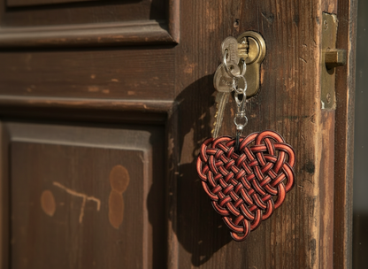 Tutorial y patrón para hacer un corazón de macramé