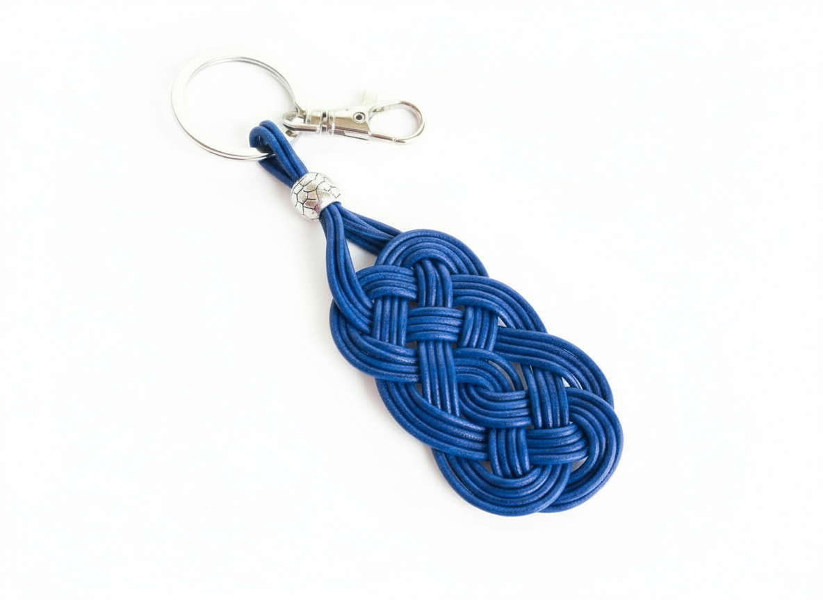 Llavero de cuero con nudo celta infinito para hombre y mujer, colgante para bolso con nudo celta,