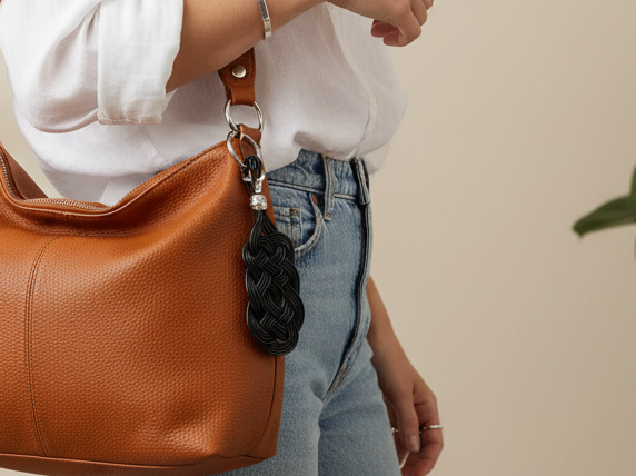 Llavero de cuero con nudo celta infinito para hombre y mujer, colgante para bolso con nudo celta,