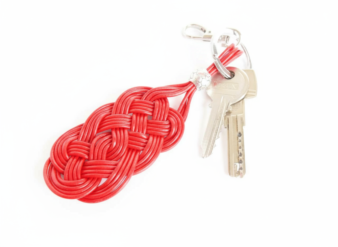 Llavero de cuero con nudo celta infinito para hombre y mujer, colgante para bolso con nudo celta,