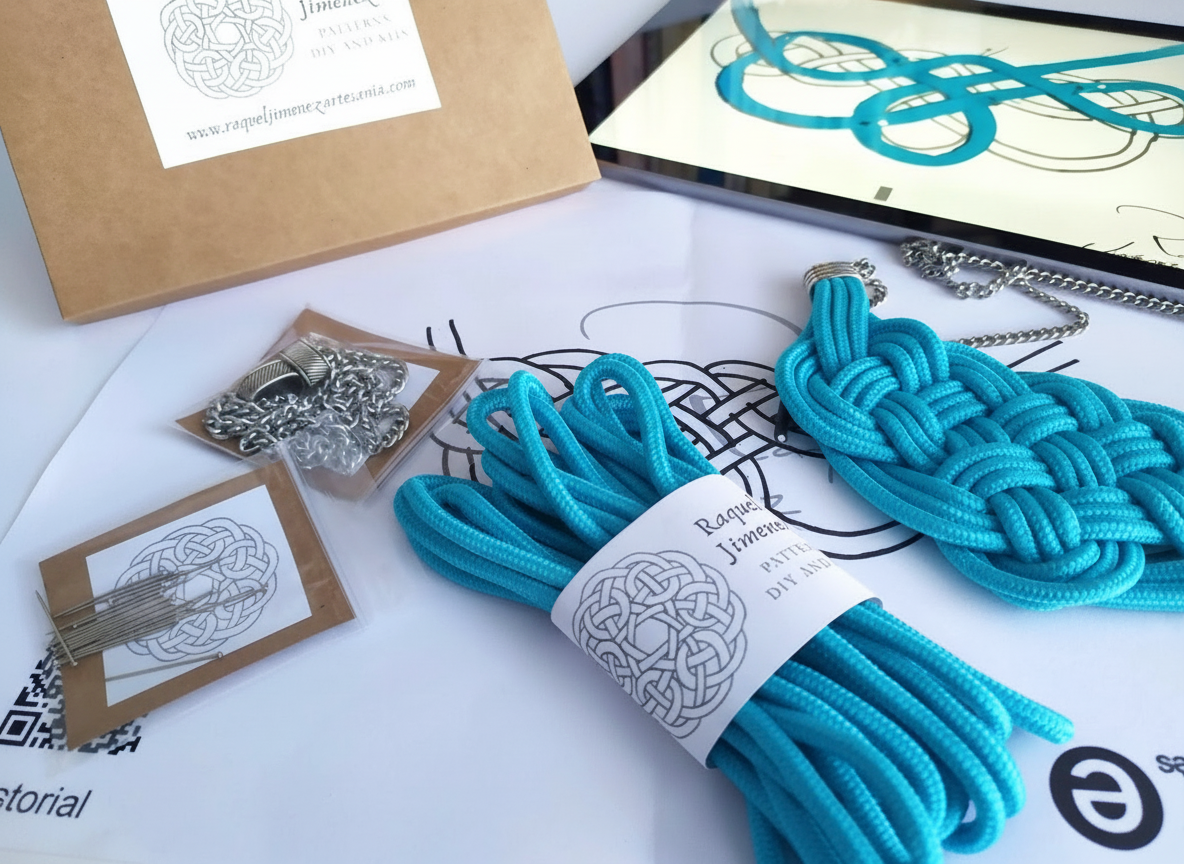 Kit para collar de nudos muy fácil con tutorial paso a paso