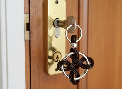 Llavero con el nudo de las brujas, talismán protector