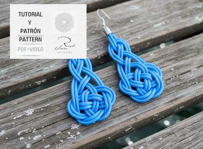 Tutorial to make macramé earrings with pattern
