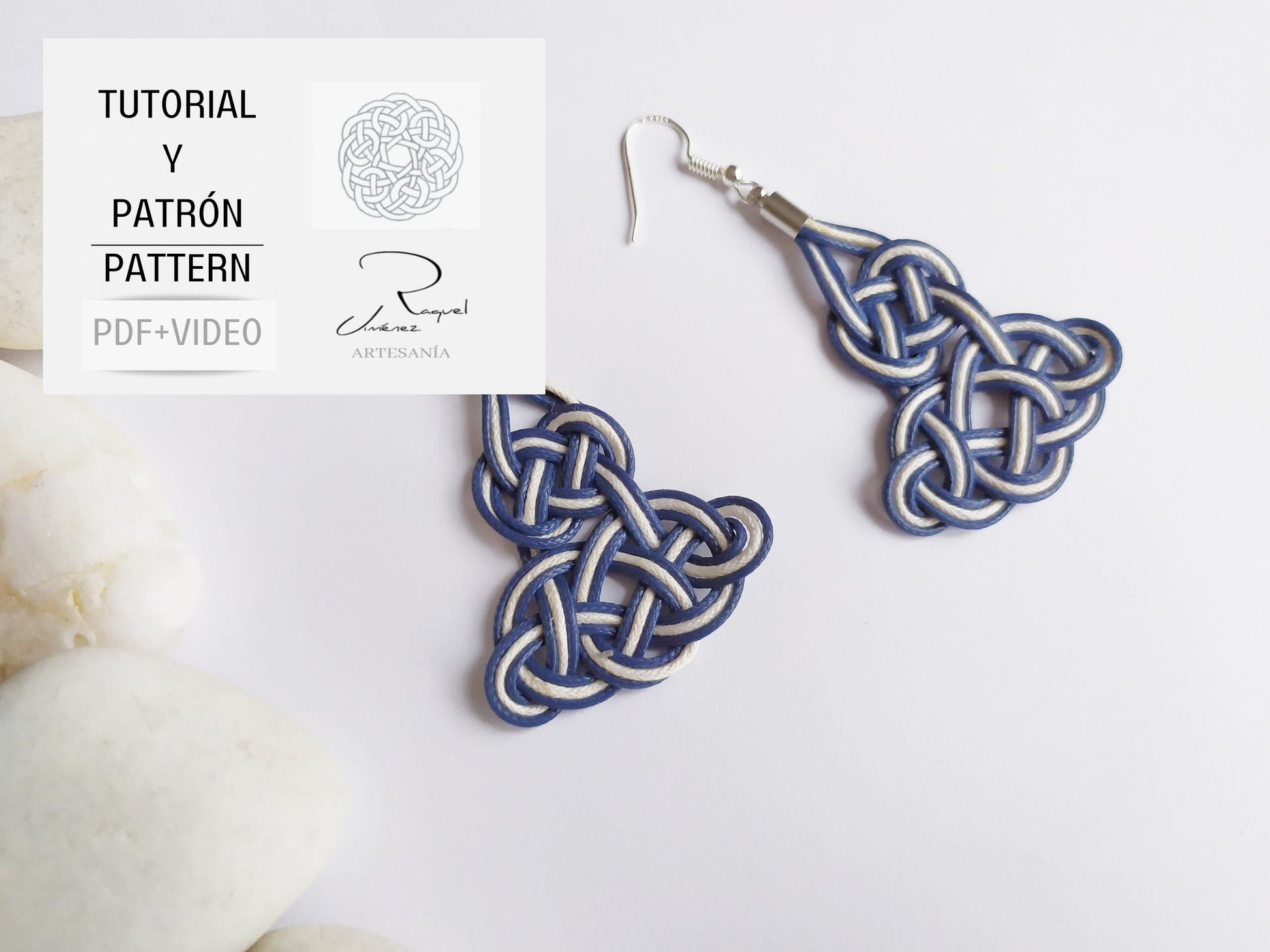 Tutorial y patrón para hacer pendientes de macramé