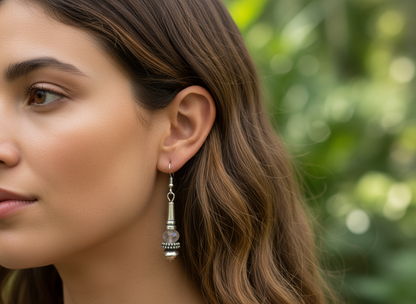 Boucles d'oreilles en cristal de style bohème.