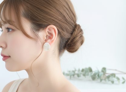 Pendientes de nácar forma de gota