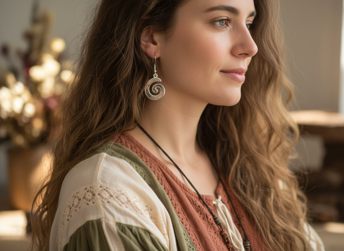 Celtic spiral earrings