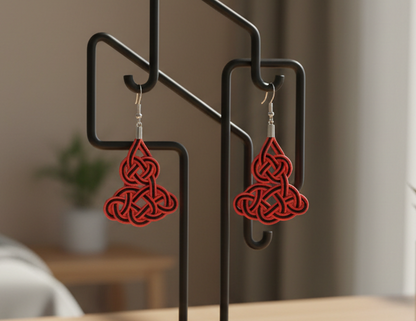 pendientes con nudo marinero en azul y blanco