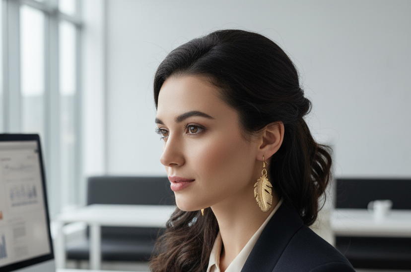 Pendientes de botón con forma de flores, pequeñas y delicadas dalias