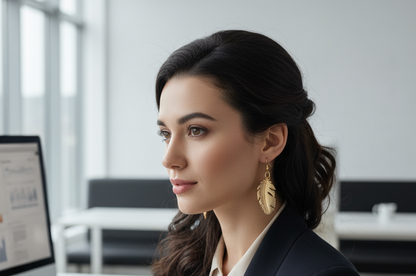 Pendientes de botón con forma de flores, pequeñas y delicadas dalias