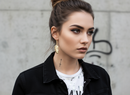 Pendientes de botón con forma de flores, pequeñas y delicadas dalias