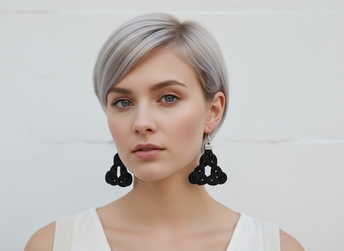 pendientes con el símbolo celta trinqueta