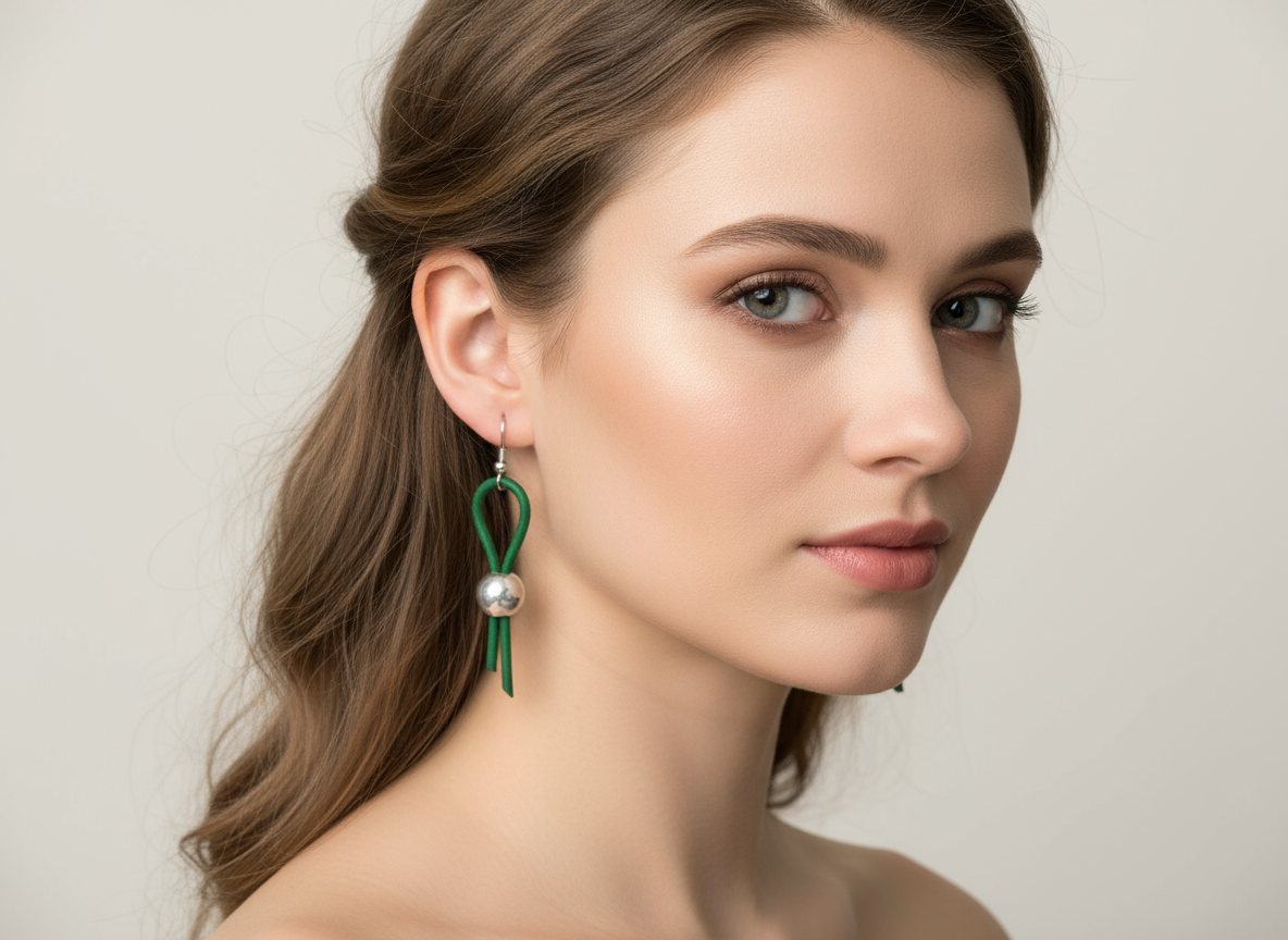 Pendientes largos de cuero y plata para estilo boho y hippie personalizados