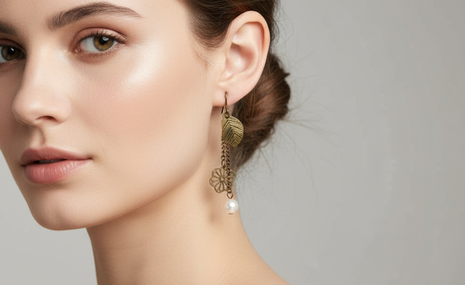 Pendientes bohemios y románticos vintage.