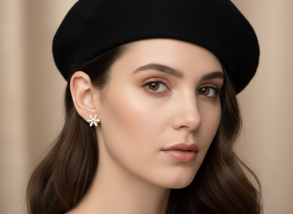 pendientes copo de nieve