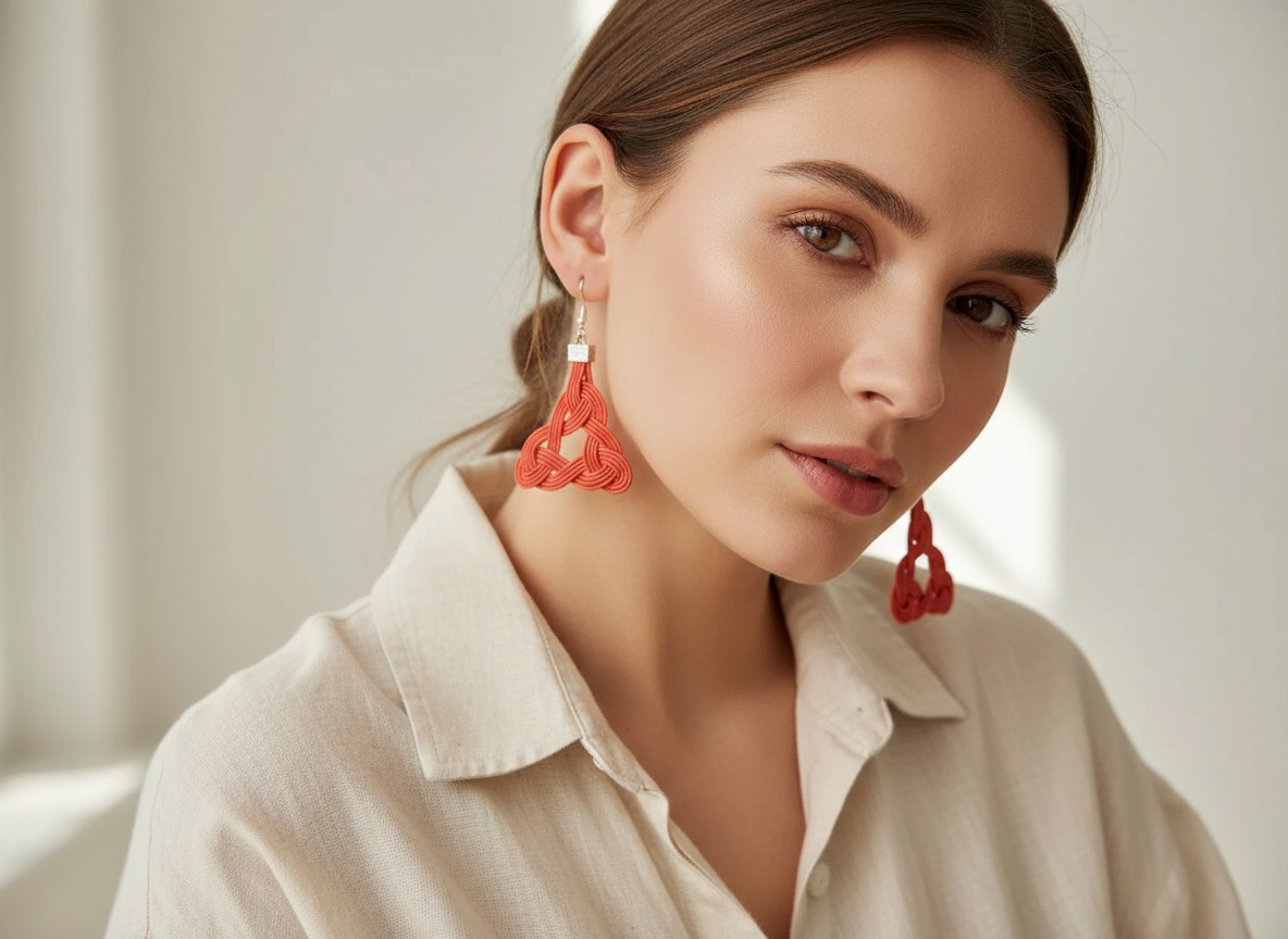 pendientes con el símbolo celta trinqueta