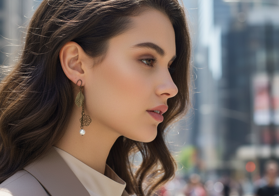 Pendientes bohemios y románticos vintage.