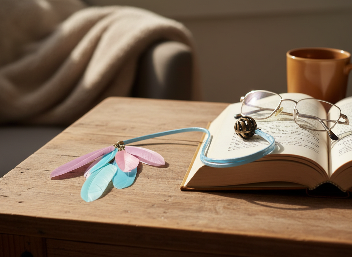 Marcapáginas  romántico Punto de libro