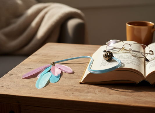 Marcapáginas  romántico Punto de libro