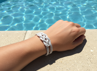 White bracelet with infinite sailor knot