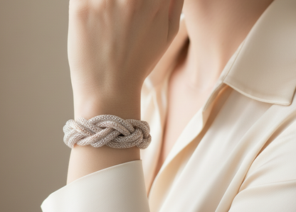 pulsera de cadenas trenzadas