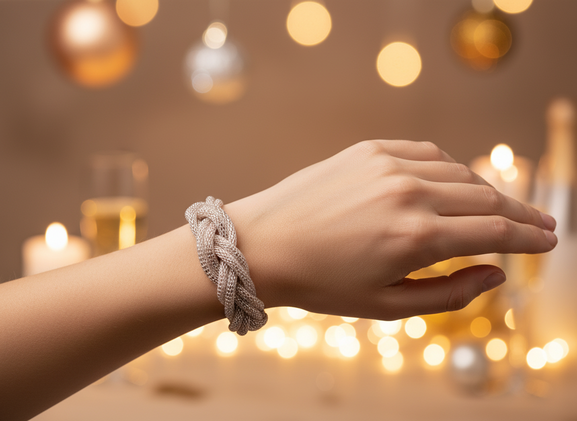 pulsera de cadenas trenzadas