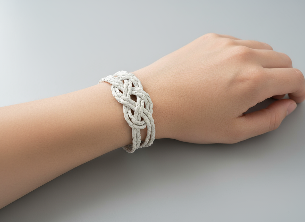 White bracelet with infinite sailor knot
