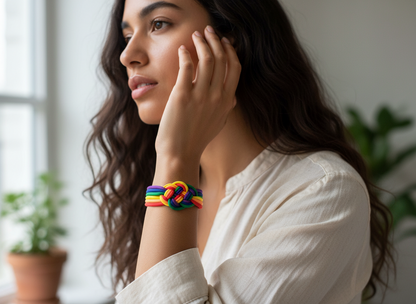 Pulsera Arco Iris, pulsera nudo de colores orgullo gay