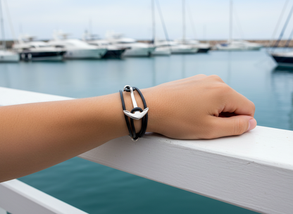 pulsera estilo marinero con ancla