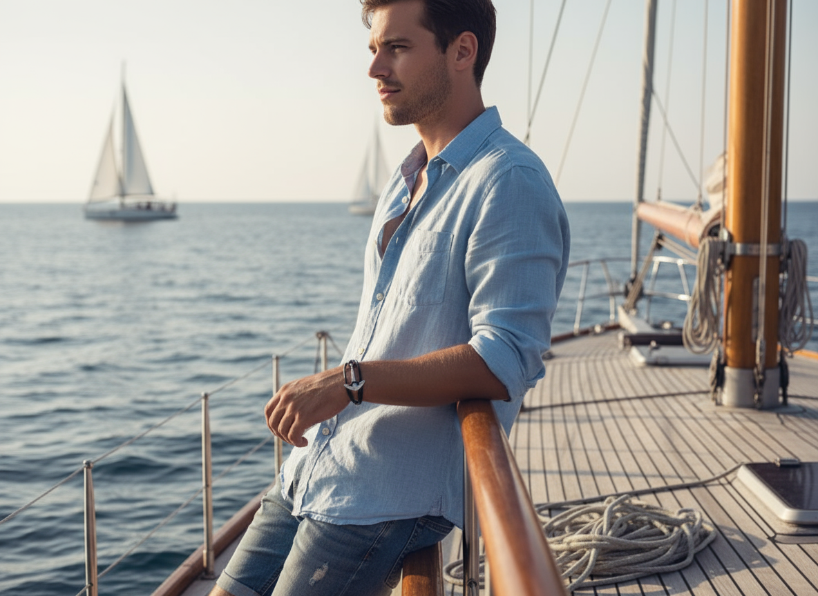 pulsera estilo marinero con ancla