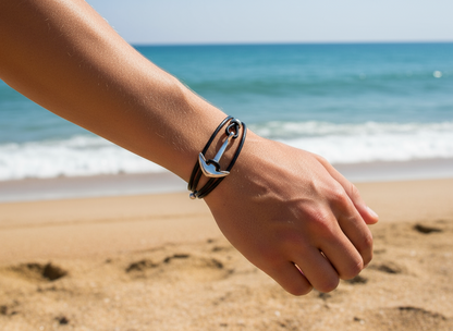 pulsera estilo marinero con ancla