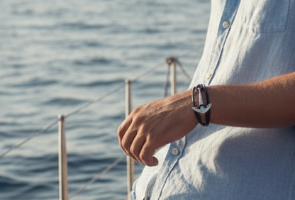 pulsera estilo marinero con ancla