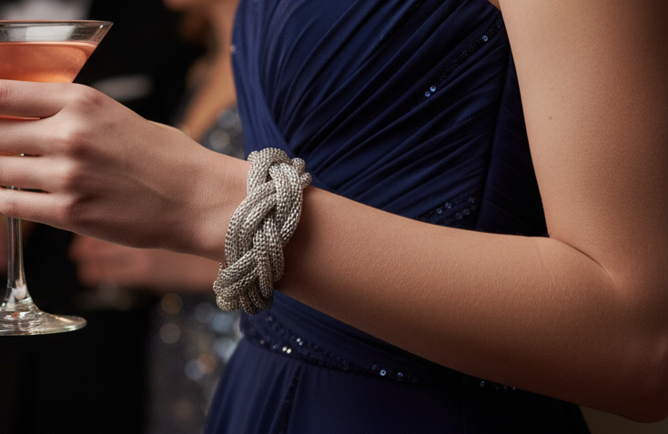 pulsera de cadenas trenzadas
