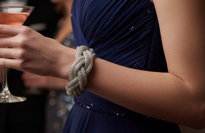 pulsera de cadenas trenzadas