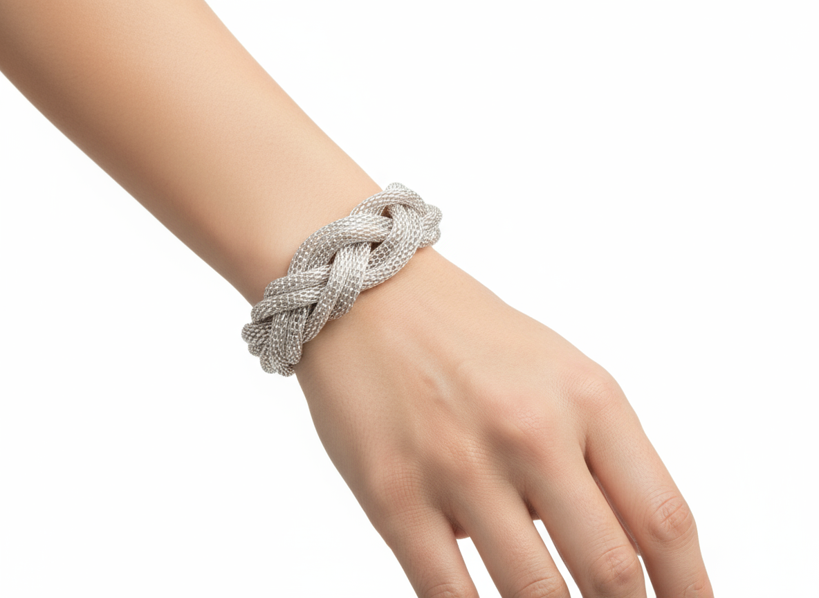 Pulsera con cadena trenzada