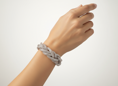 Pulsera con cadena trenzada