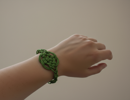 Bracelet en cuir rouge noeud celtique d'amour éternel