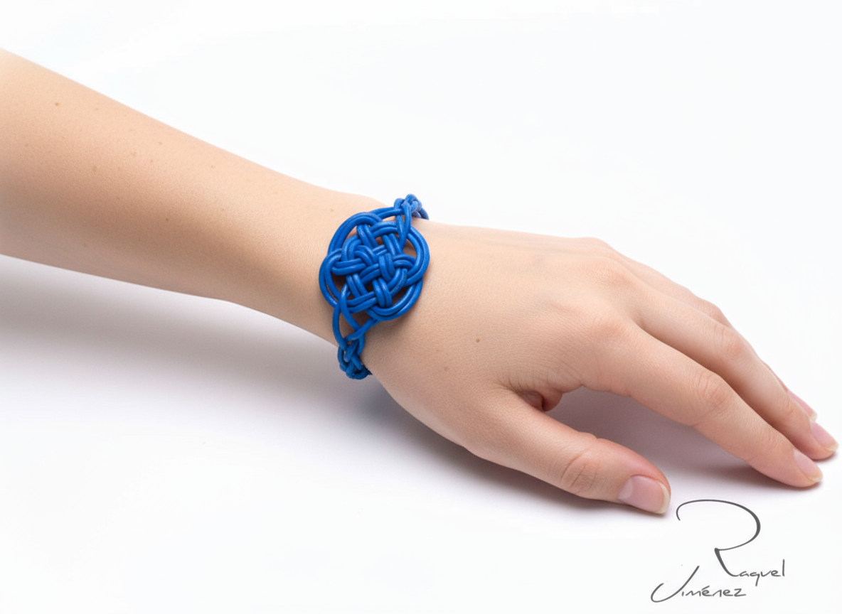 Bracelet en cuir pour couple avec noeud d'amour éternel