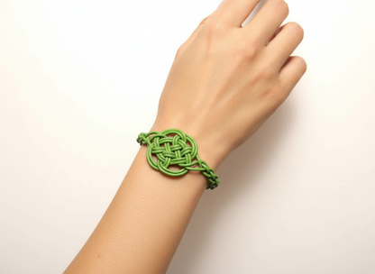 Bracelet en cuir pour couple avec noeud d'amour éternel