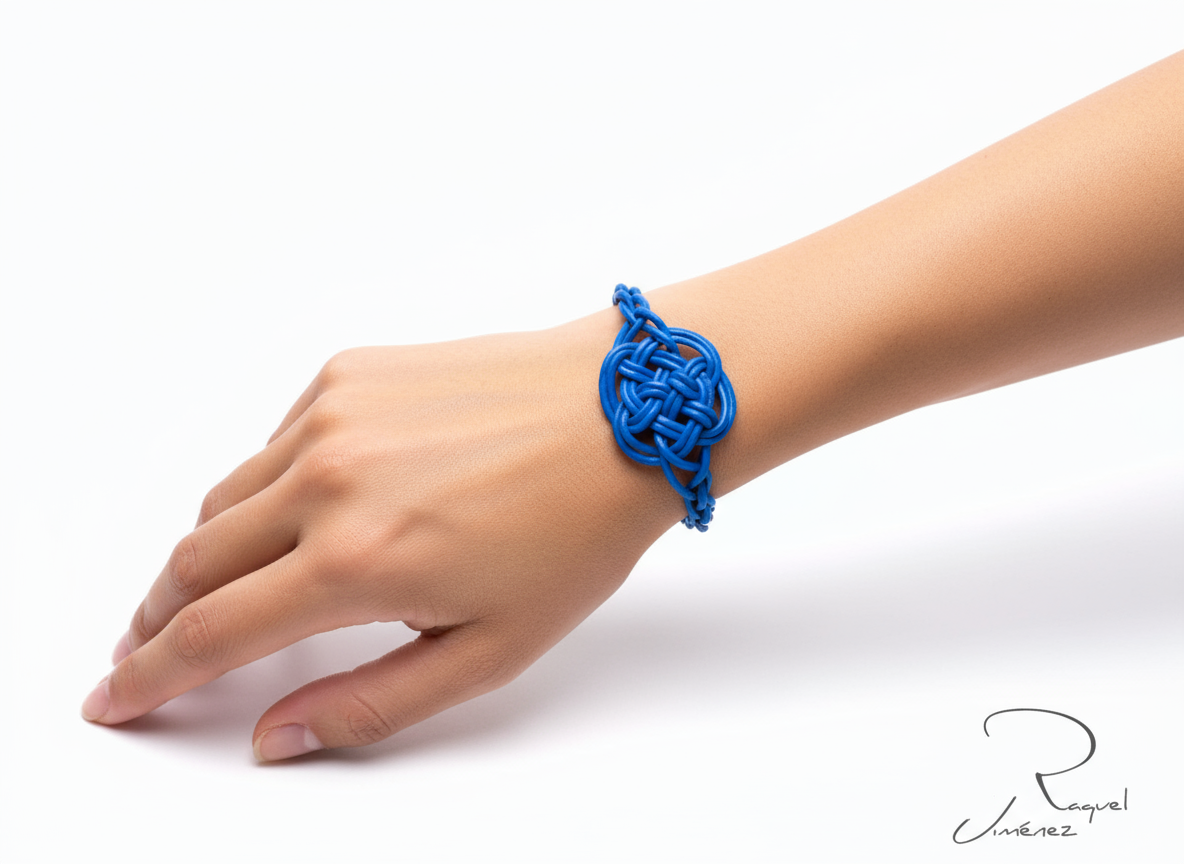 Bracelet en cuir rouge noeud celtique d'amour éternel